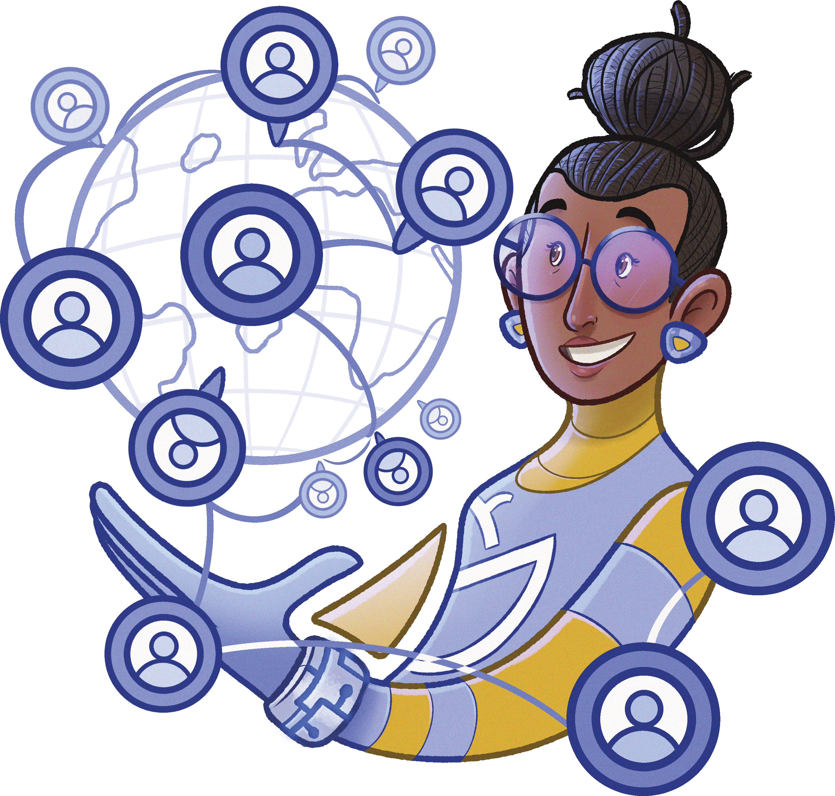 Intigriti community manager illustration Intigriti community manager illustration