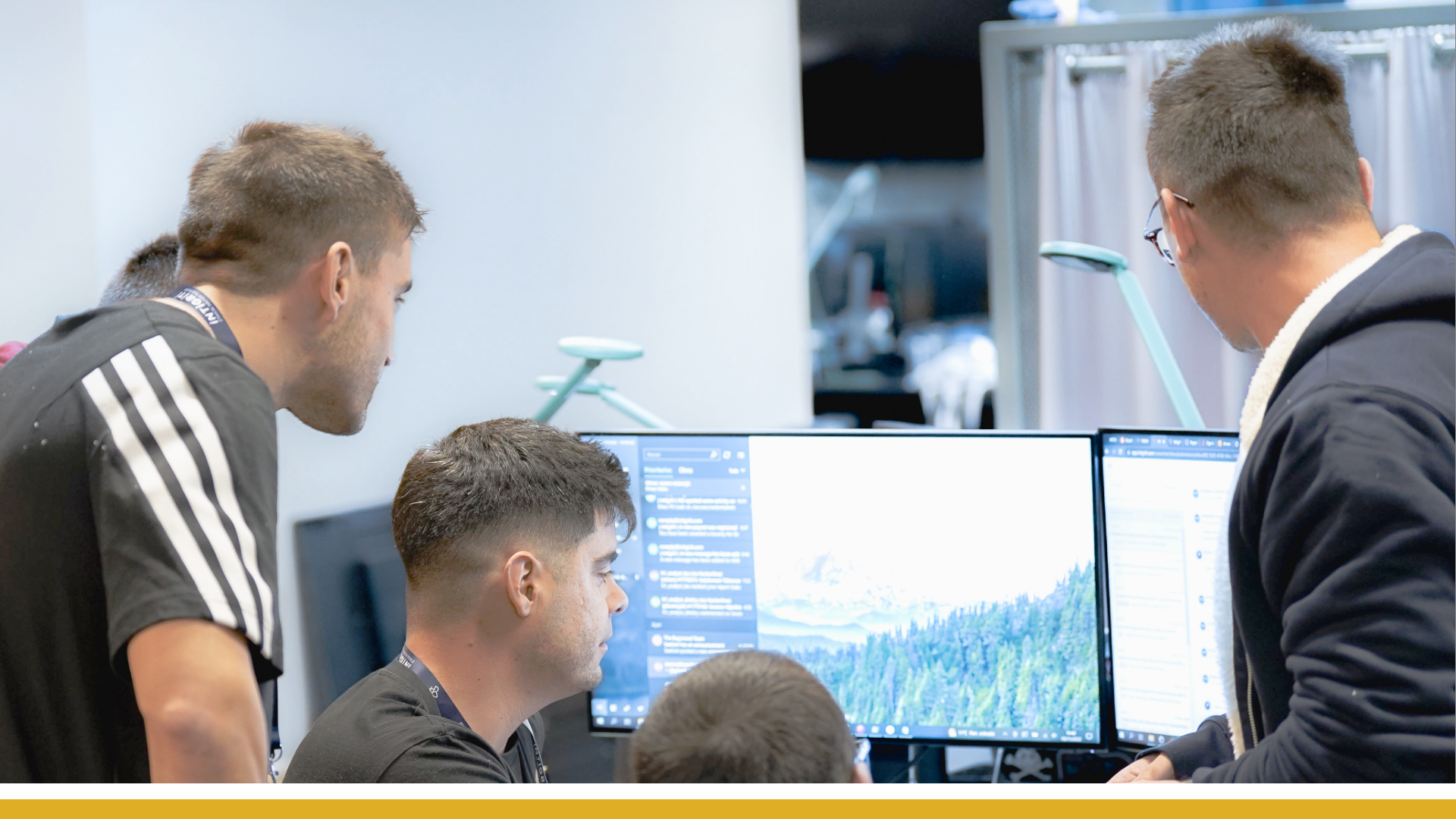 Security researchers working on desktop Security researchers working on desktop
